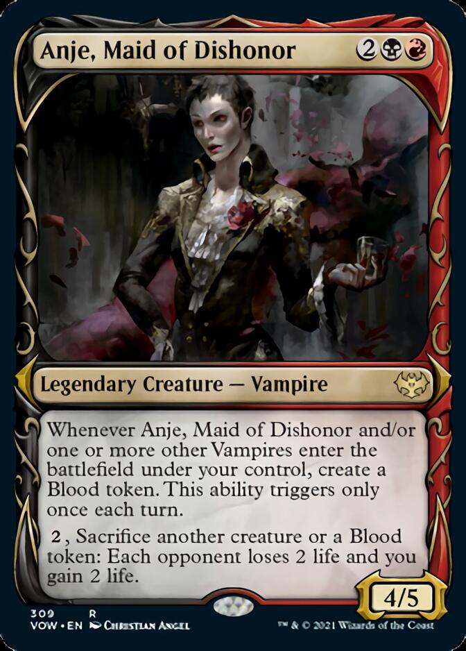 Anje, Maid of Dishonor (Showcase Fang Frame) [Innistrad: Crimson Vow] | Pegasus Games WI