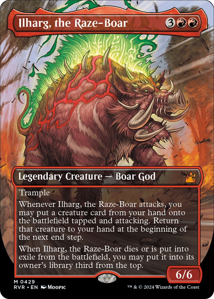 Ilharg, the Raze-Boar (Anime Borderless) [Ravnica Remastered] | Pegasus Games WI