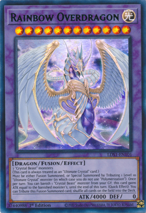 Rainbow Overdragon (Green) [LDS1-EN101] Ultra Rare | Pegasus Games WI