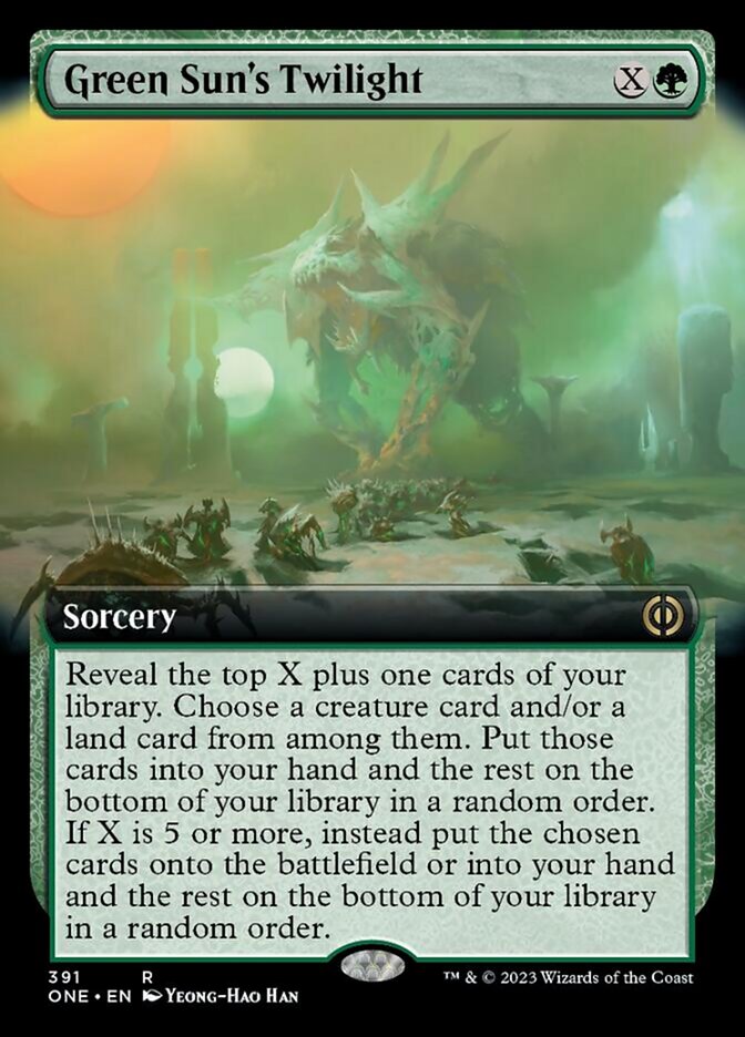 Green Sun's Twilight (Extended Art) [Phyrexia: All Will Be One] | Pegasus Games WI
