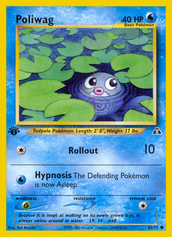 Poliwag (62/75) [Neo Discovery 1st Edition] | Pegasus Games WI