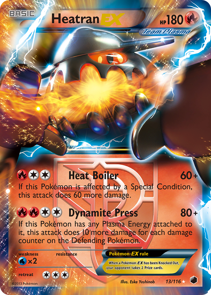 Heatran EX (13/116) [Black & White: Plasma Freeze] | Pegasus Games WI