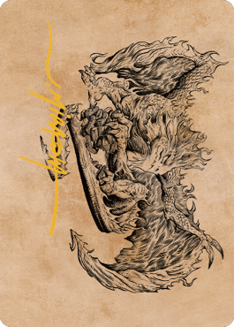 Miirym, Sentinel Wyrm Art Card (Gold-Stamped Signature) [Commander Legends: Battle for Baldur's Gate Art Series] | Pegasus Games WI
