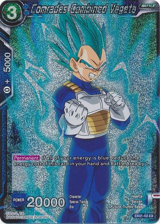 Comrades Combined Vegeta (Foil) (EX01-02) [Mighty Heroes] | Pegasus Games WI