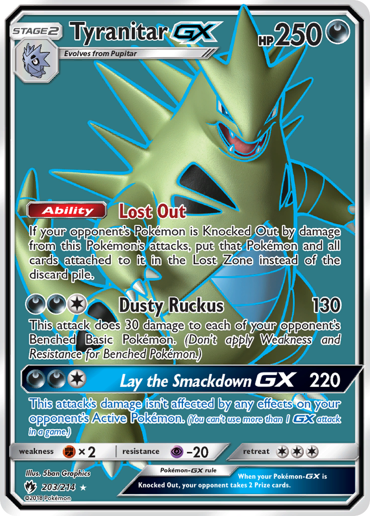 Tyranitar GX (203/214) [Sun & Moon: Lost Thunder] | Pegasus Games WI