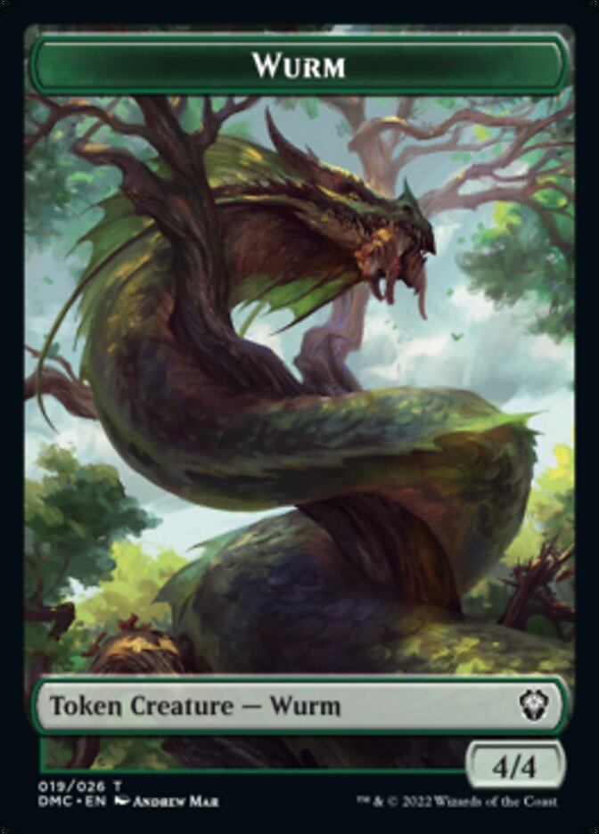 Soldier // Wurm Double-Sided Token [Dominaria United Tokens] | Pegasus Games WI