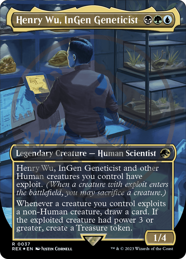 Henry Wu, InGen Geneticist Emblem (Borderless) [Jurassic World Collection Tokens] | Pegasus Games WI