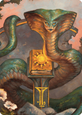 Guardian Naga Art Card (Gold-Stamped Signature) [Commander Legends: Battle for Baldur's Gate Art Series] | Pegasus Games WI