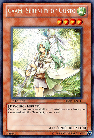 Caam, Serenity of Gusto [HA05-EN041] Secret Rare | Pegasus Games WI