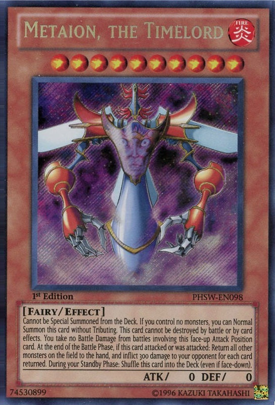 Metaion, the Timelord [PHSW-EN098] Secret Rare | Pegasus Games WI