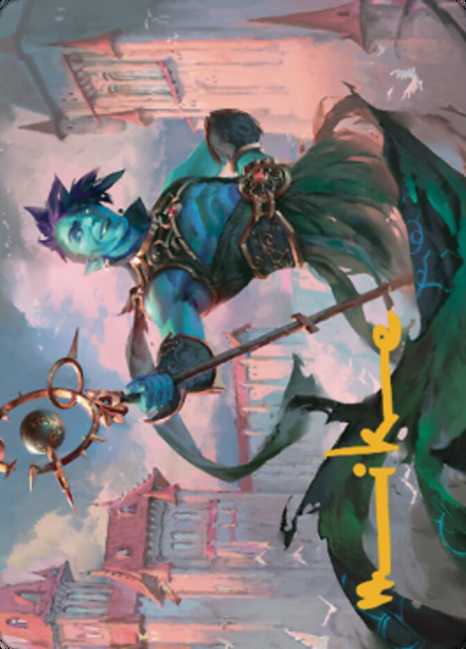 Haughty Djinn Art Card (Gold-Stamped Signature) [Dominaria United Art Series] | Pegasus Games WI