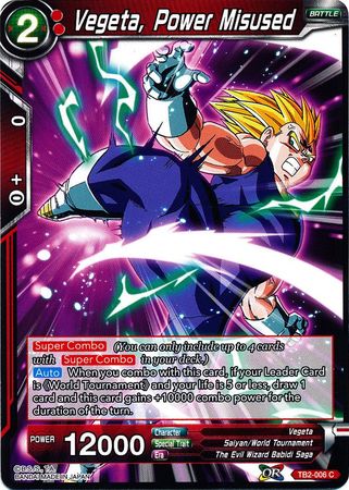 Vegeta, Power Misused [TB2-006] | Pegasus Games WI