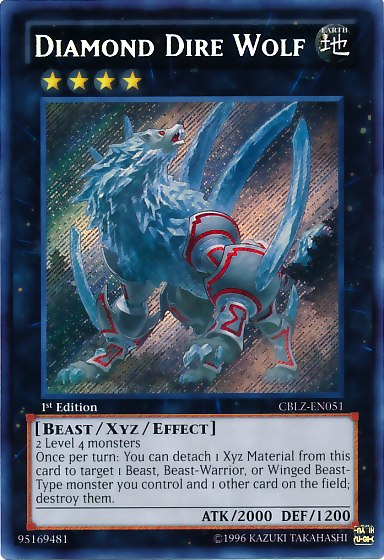 Diamond Dire Wolf [CBLZ-EN051] Secret Rare | Pegasus Games WI