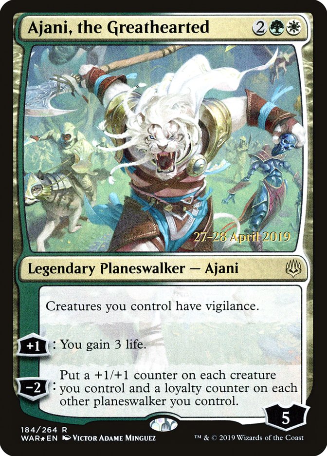 Ajani, the Greathearted [War of the Spark Prerelease Promos] | Pegasus Games WI