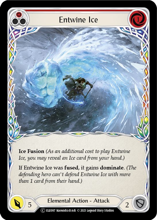 Entwine Ice (Red) [U-ELE097] Unlimited Rainbow Foil | Pegasus Games WI