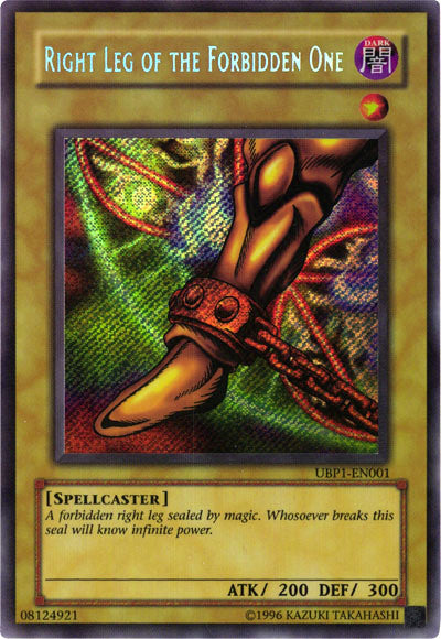 Right Leg of the Forbidden One [UBP1-EN001] Secret Rare | Pegasus Games WI