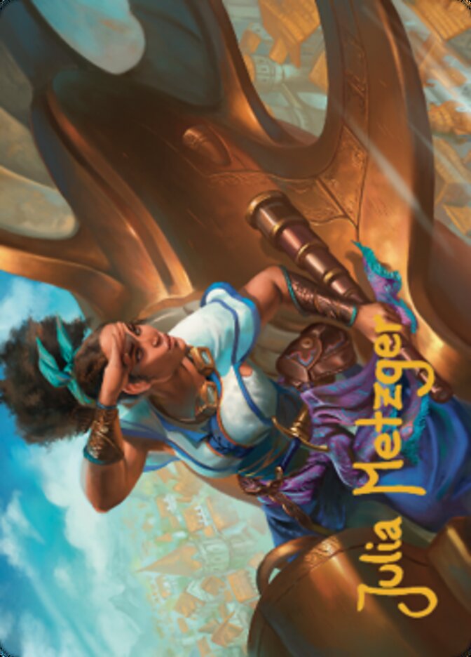 Talas Lookout Art Card (Gold-Stamped Signature) [Dominaria United Art Series] | Pegasus Games WI