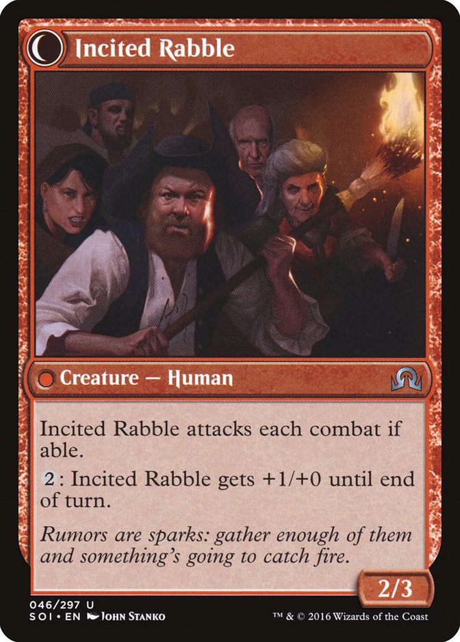 Town Gossipmonger // Incited Rabble [Shadows over Innistrad] | Pegasus Games WI