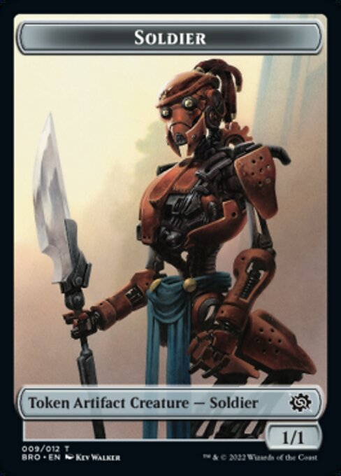 Powerstone // Soldier (009) Double-Sided Token [The Brothers' War Tokens] | Pegasus Games WI