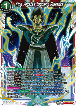 King Vegeta's Imposing Presence (Super Rare) [BT13-030] | Pegasus Games WI