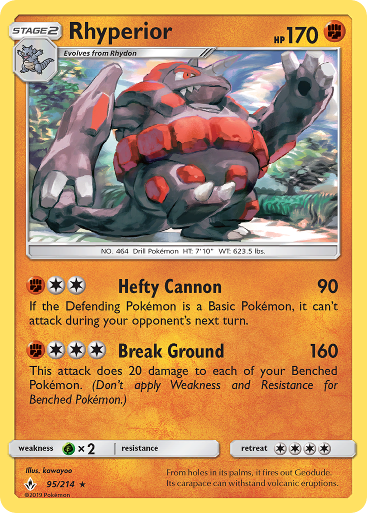 Rhyperior (95/214) [Sun & Moon: Unbroken Bonds] | Pegasus Games WI