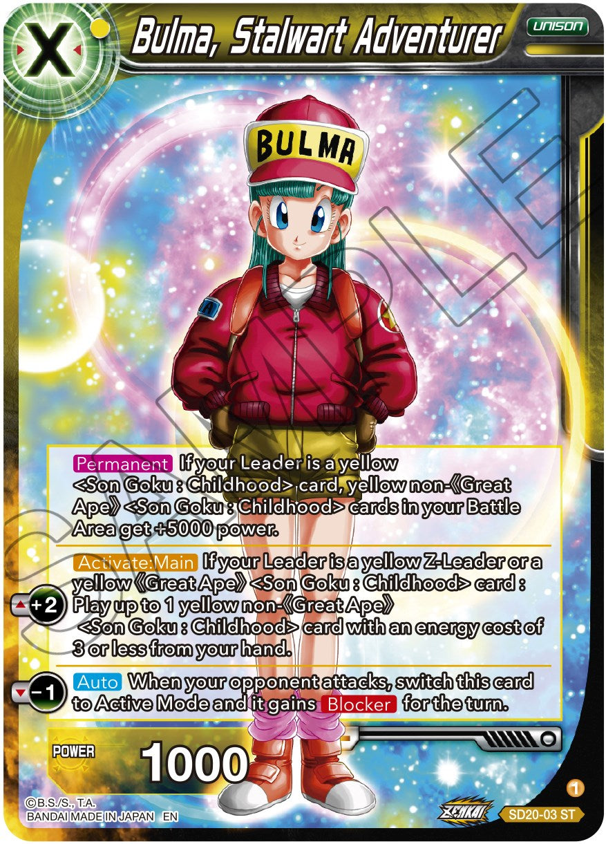 Bulma, Stalwart Adventurer (SD20-03) [Dawn of the Z-Legends] | Pegasus Games WI