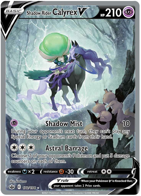 Shadow Rider Calyrex V (172/198) [Sword & Shield: Chilling Reign] | Pegasus Games WI
