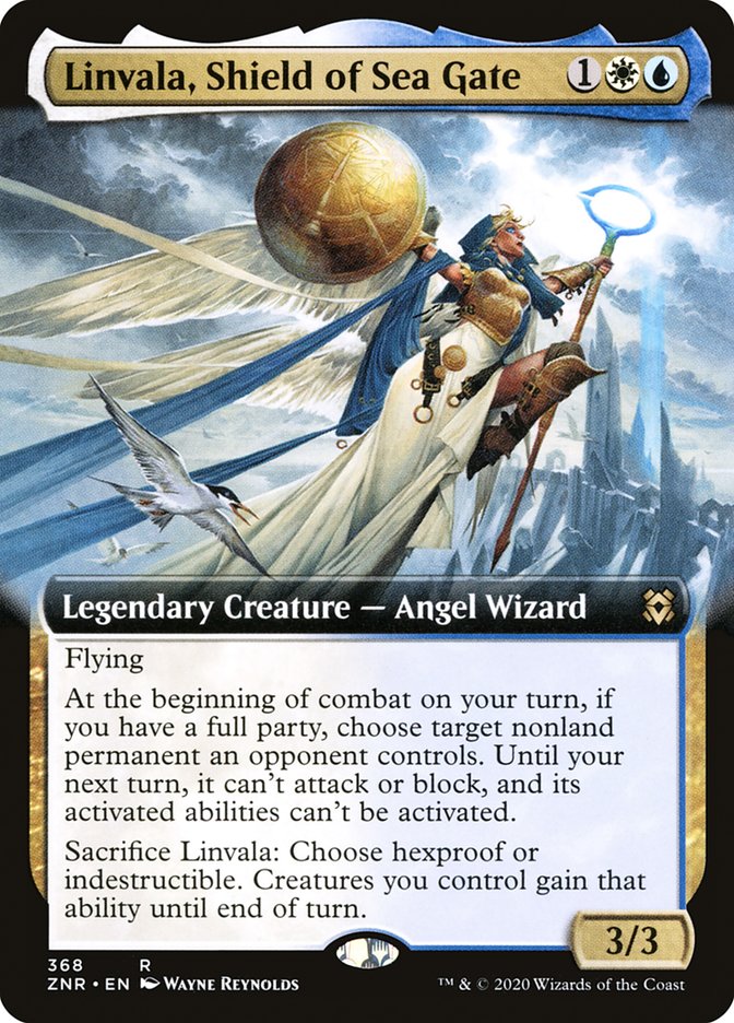 Linvala, Shield of Sea Gate (Extended Art) [Zendikar Rising] | Pegasus Games WI