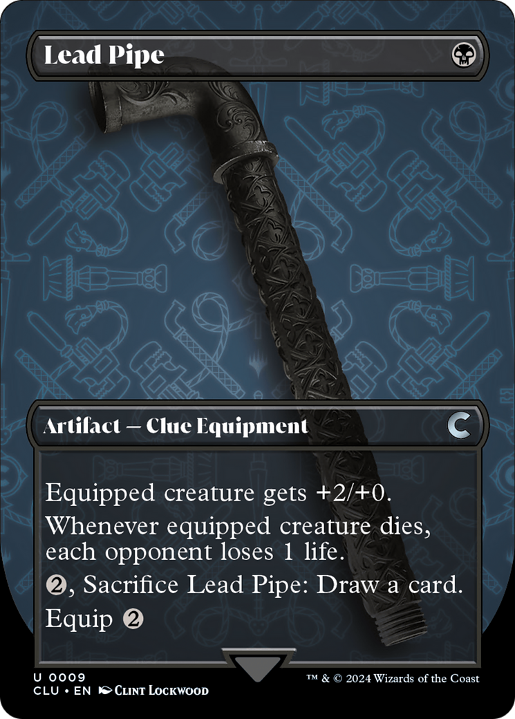 Lead Pipe (Borderless) [Ravnica: Clue Edition] | Pegasus Games WI