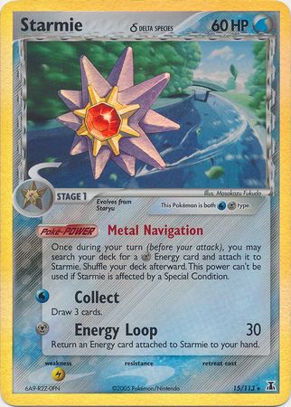 Starmie (15/113) (Delta Species) (Stamped) [EX: Delta Species] | Pegasus Games WI