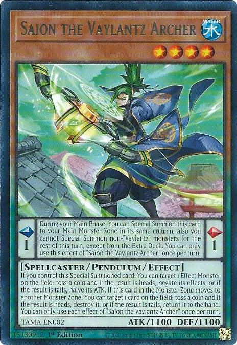 Saion the Vaylantz Archer [TAMA-EN002] Rare | Pegasus Games WI