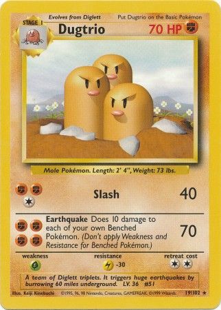 Dugtrio (19/102) [Base Set Unlimited] | Pegasus Games WI