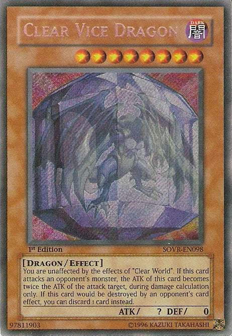 Clear Vice Dragon [SOVR-EN098] Secret Rare | Pegasus Games WI