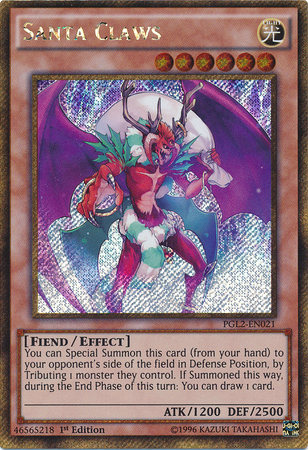 Santa Claws [PGL2-EN021] Gold Secret Rare | Pegasus Games WI