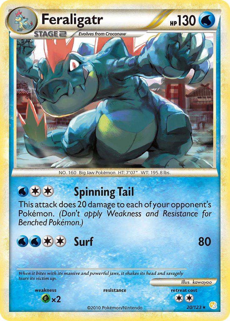Feraligatr (20/123) (Theme Deck Exclusive) [HeartGold & SoulSilver: Base Set] | Pegasus Games WI