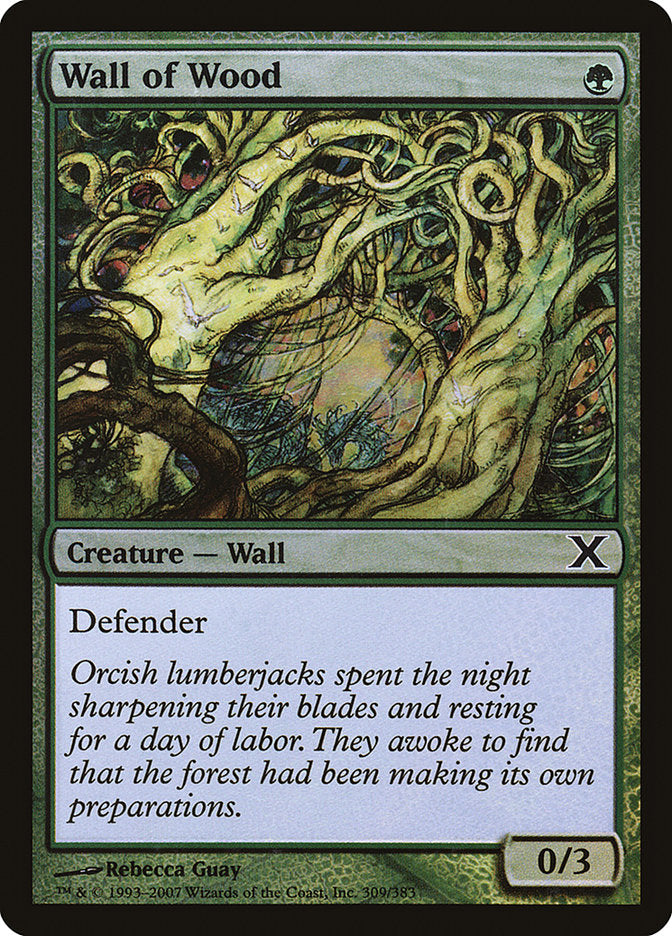 Wall of Wood (Premium Foil) [Tenth Edition] | Pegasus Games WI