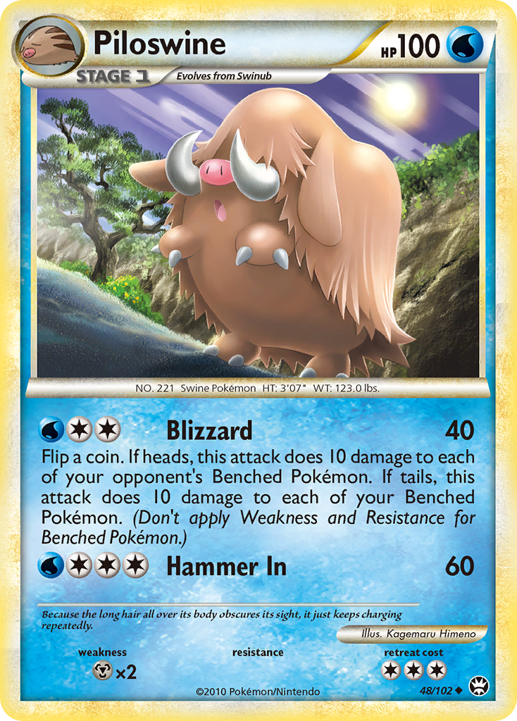 Piloswine (48/102) [HeartGold & SoulSilver: Triumphant] | Pegasus Games WI