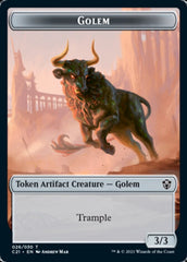 Golem (026) // Thopter Double-Sided Token [Commander 2021 Tokens] | Pegasus Games WI