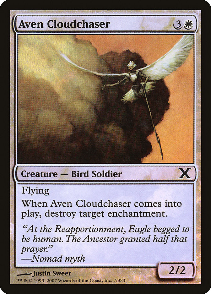 Aven Cloudchaser (Premium Foil) [Tenth Edition] | Pegasus Games WI