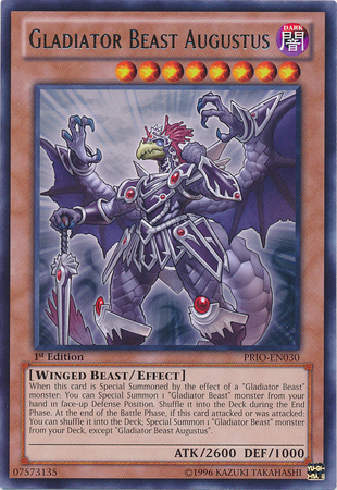 Gladiator Beast Augustus [PRIO-EN030] Rare | Pegasus Games WI