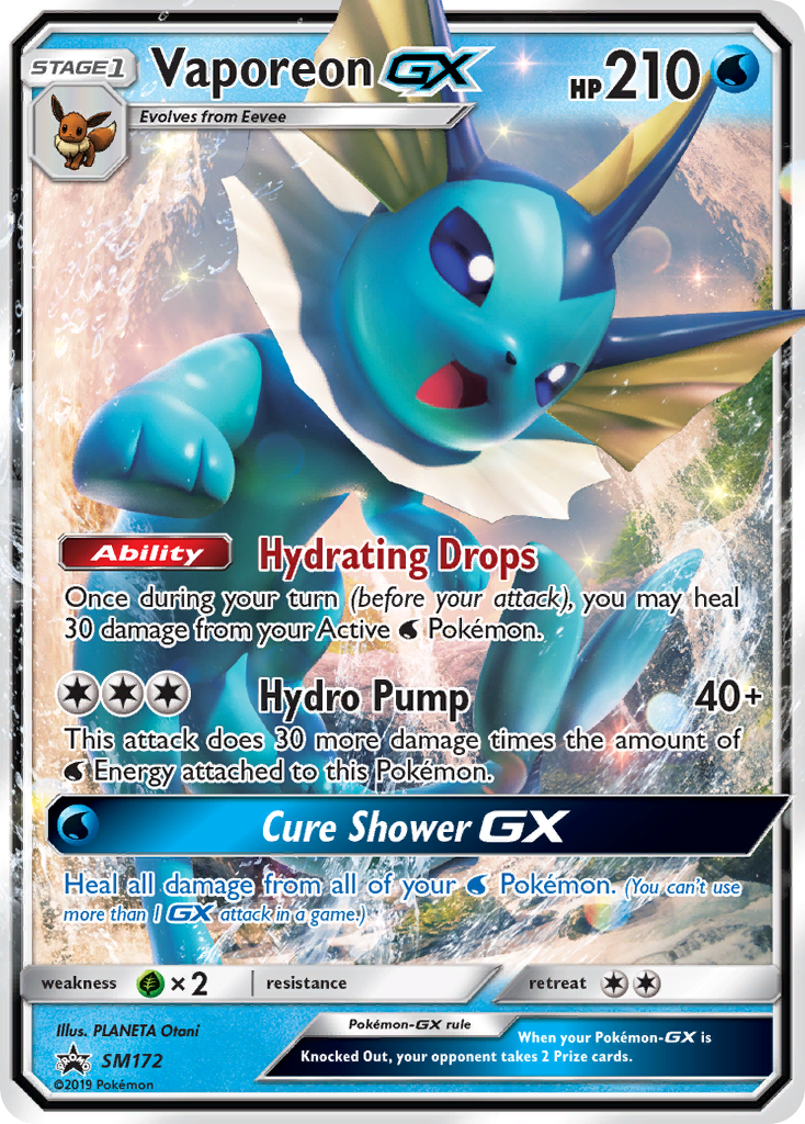 Vaporeon GX (SM172) [Sun & Moon: Black Star Promos] | Pegasus Games WI