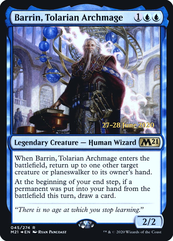 Barrin, Tolarian Archmage [Core Set 2021 Prerelease Promos] | Pegasus Games WI