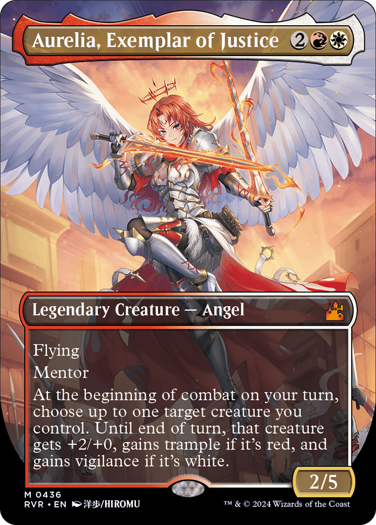 Aurelia, Exemplar of Justice (Anime Borderless) [Ravnica Remastered] | Pegasus Games WI