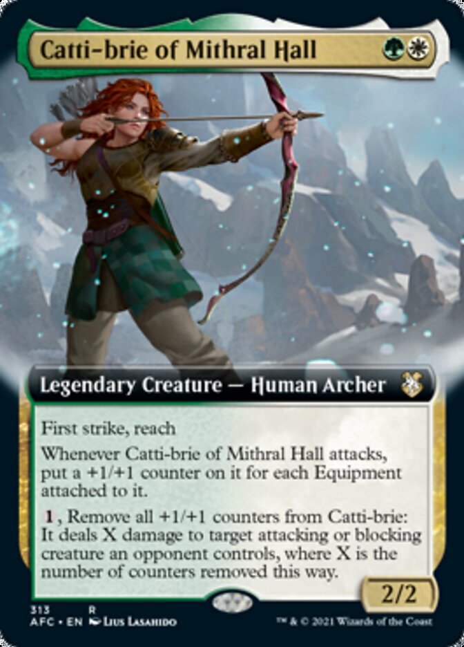 Catti-brie of Mithral Hall (Extended Art) [Dungeons & Dragons: Adventures in the Forgotten Realms Commander] | Pegasus Games WI