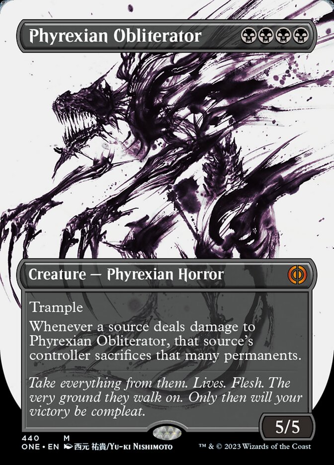 Phyrexian Obliterator (Borderless Ichor Step-and-Compleat Foil) [Phyrexia: All Will Be One] | Pegasus Games WI