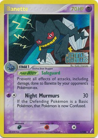 Banette (1/100) (Stamped) [EX: Crystal Guardians] | Pegasus Games WI