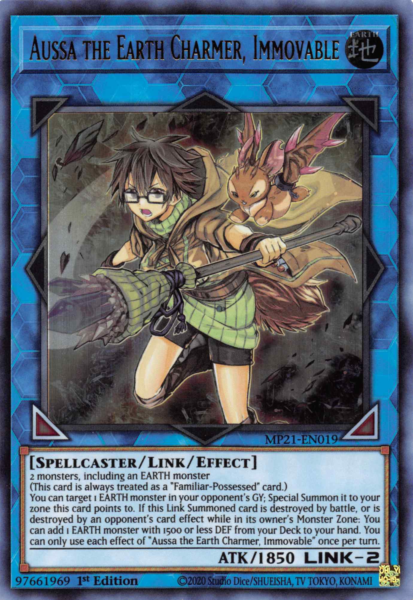 Aussa the Earth Charmer, Immovable [MP21-EN019] Ultra Rare | Pegasus Games WI