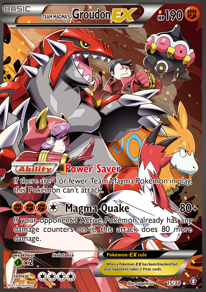 Team Magma's Groudon ex (15/34) [XY: Double Crisis] | Pegasus Games WI