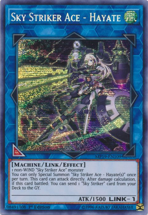 Sky Striker Ace - Hayate [MP19-EN109] Prismatic Secret Rare | Pegasus Games WI