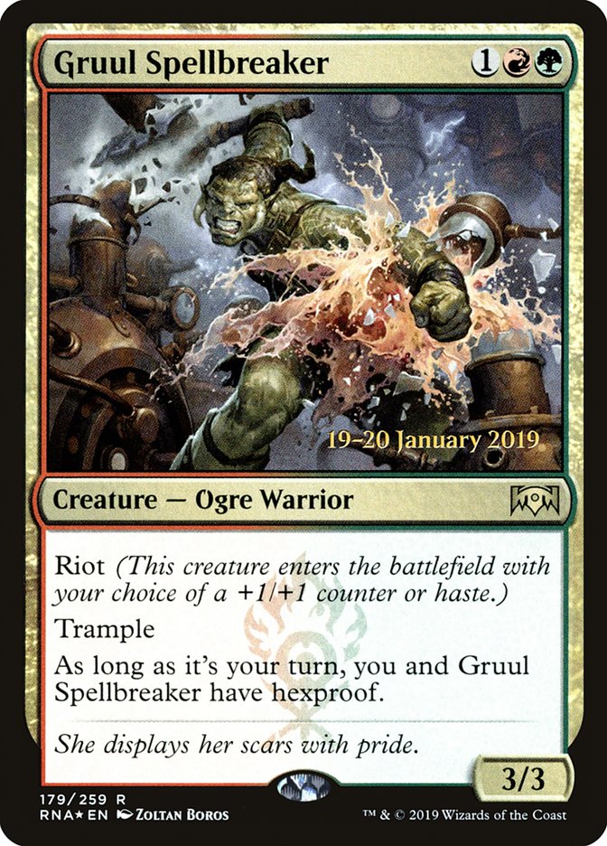 Gruul Spellbreaker [Ravnica Allegiance Prerelease Promos] | Pegasus Games WI